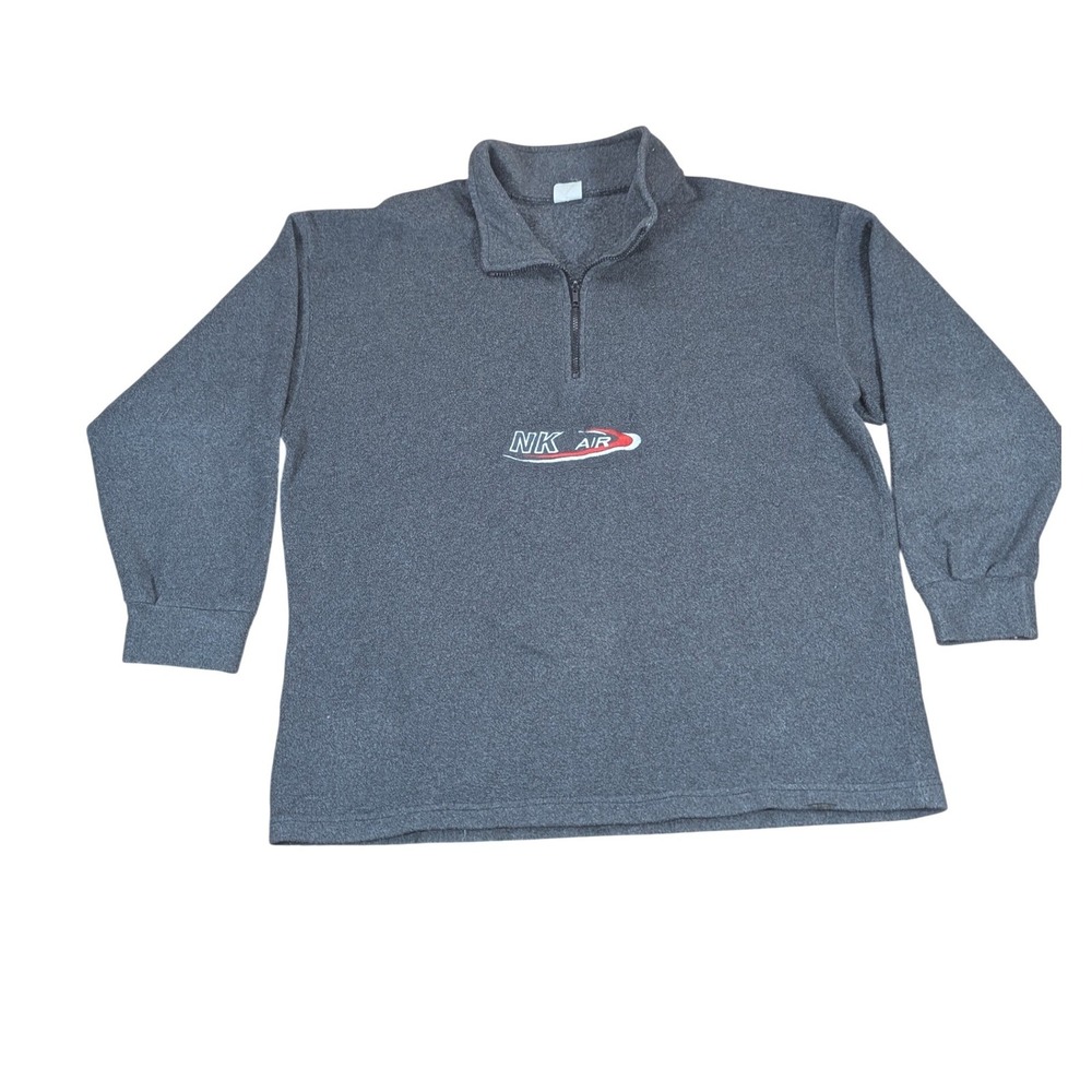 Nike‎ Air Men's Large Pullover Sweatshirt Polyester Charcoal Gray 1/4 Zip Canada